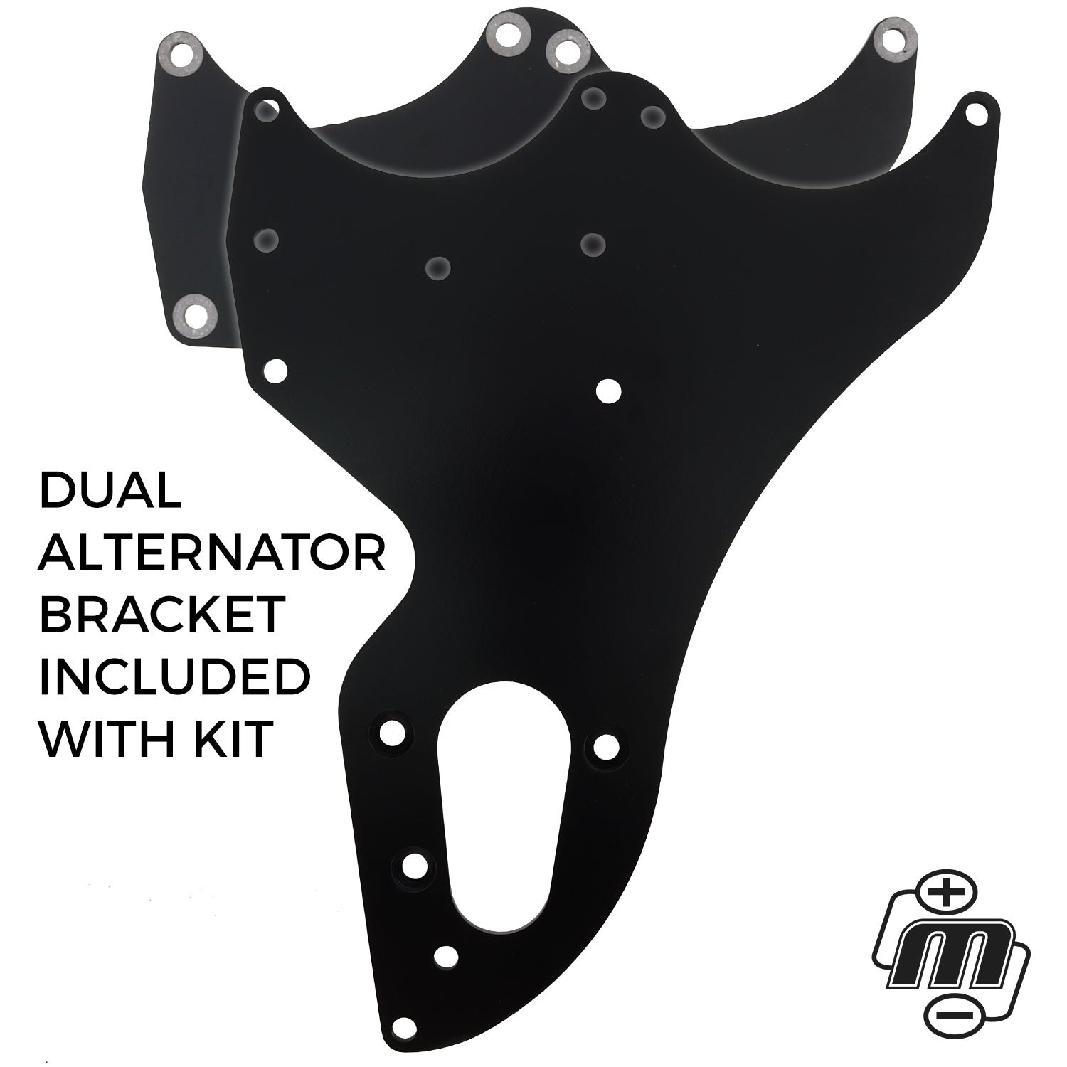 Dual Bracket Black 05-13 GM Trucks w/4.8L, 5.3L, 6.0L & 6.2L (Includes 1 x B8302370B & 1 x B8206400B)