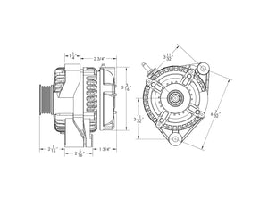 170 amp high output racing alternator for Toyota Supra 1JZ 2JZ - 1 wire turn on