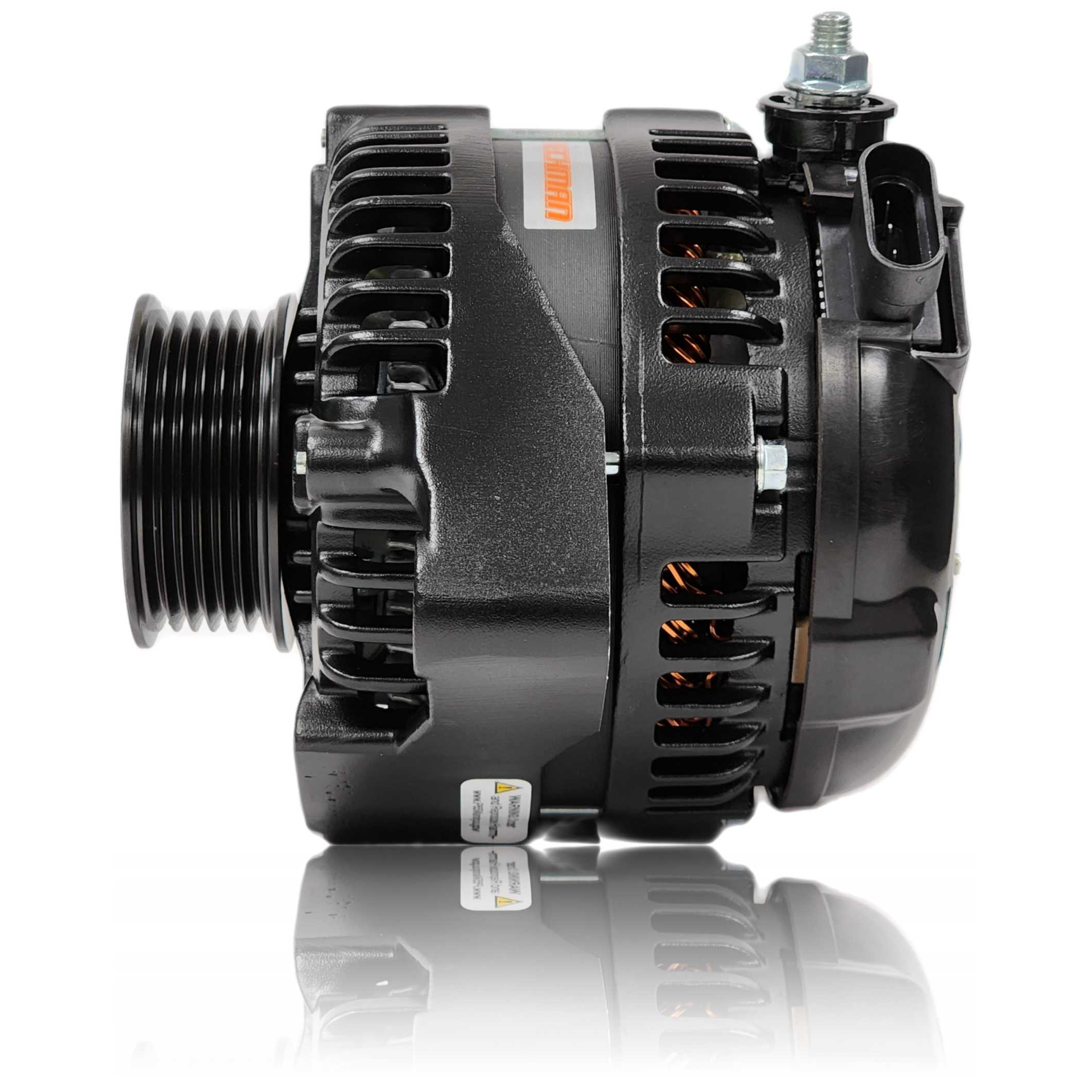 240 amp high output alternator for Toyota Supra 2JZ 1JZ - BLACK
