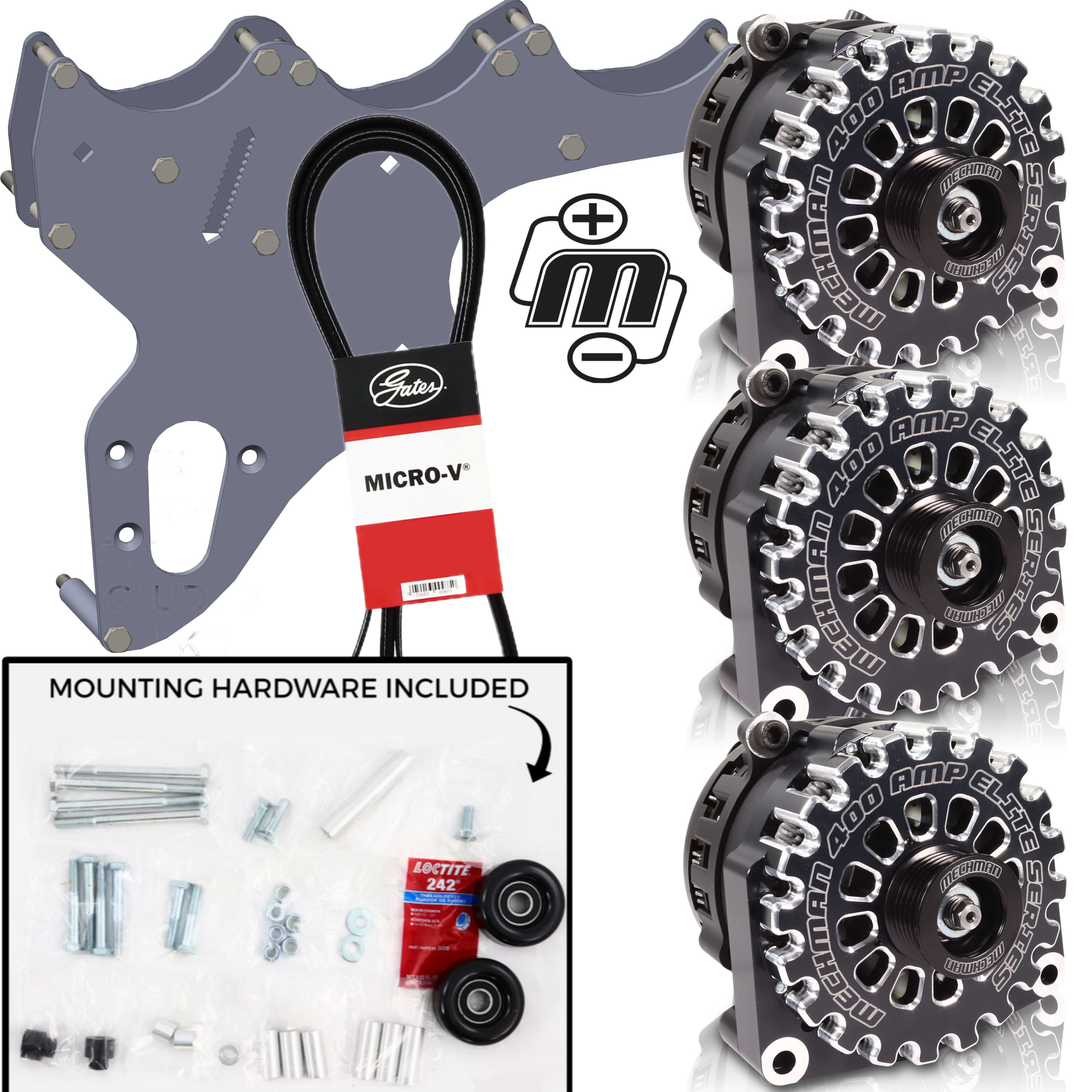 99-04 GM Trucks/SUV's Includes Three Alternators - BLACK