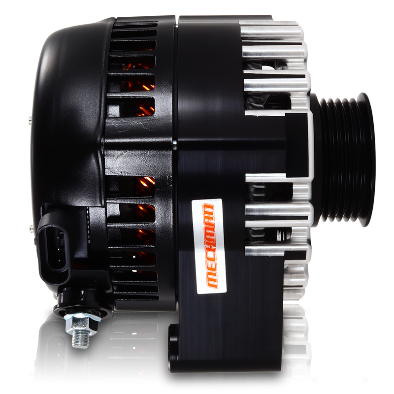 S Series Billet 240 AMP Racing Alternator For C6 Corvette - Black Anodized