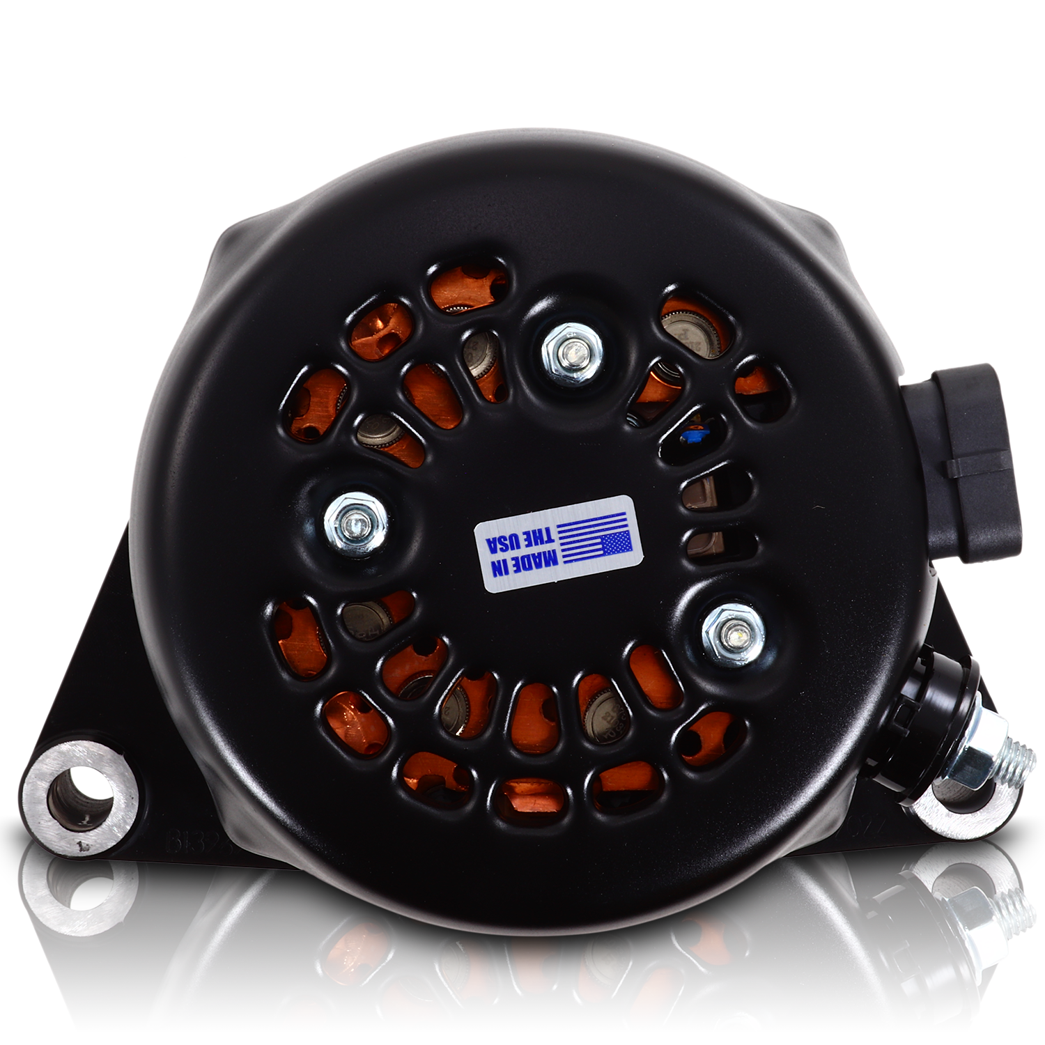 S Series Billet 240 AMP Racing Alternator For C6 Corvette - Black Anodized