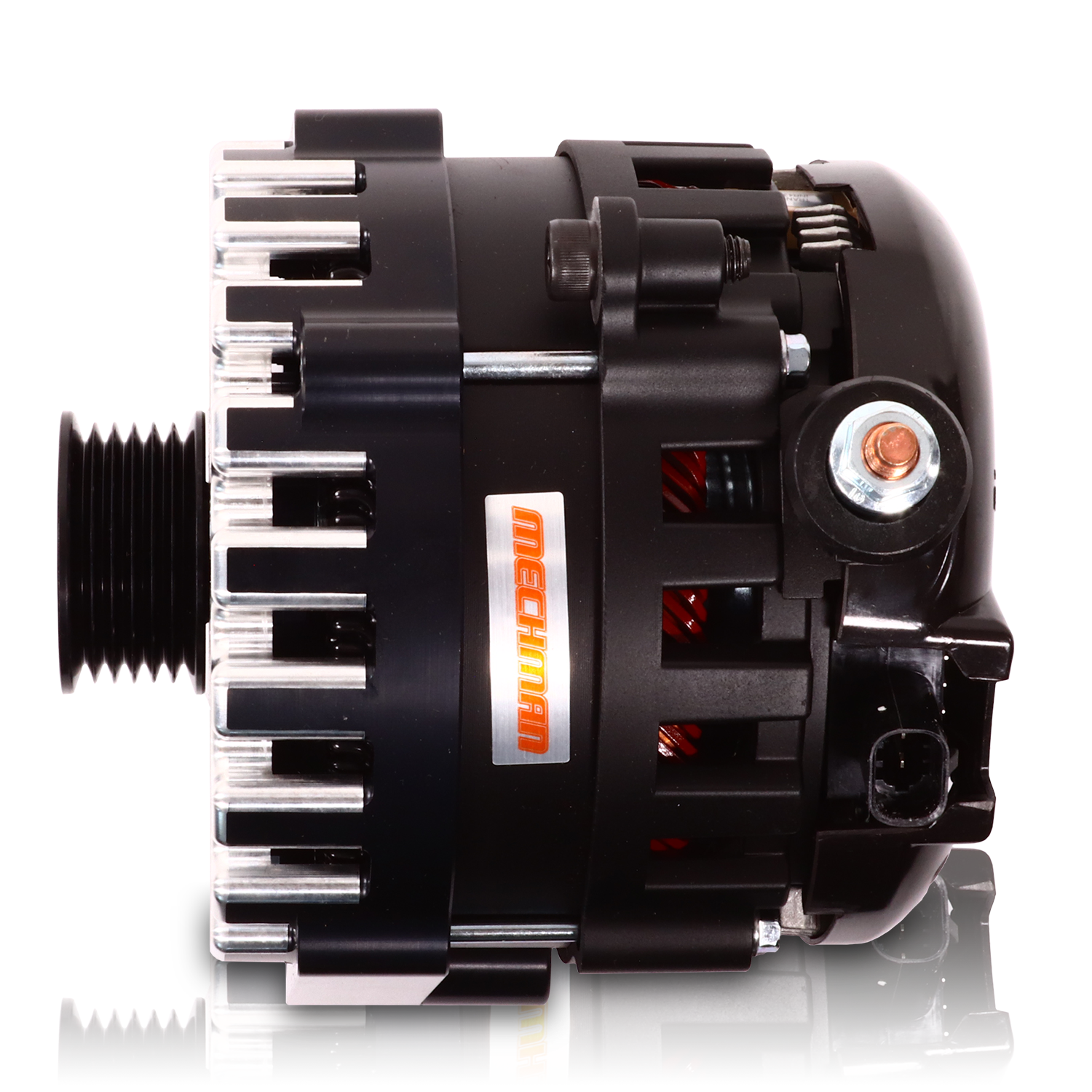 High output 370 Amp Black Billet  Alternator for 14-18 GM Silverado Sierra Suburban Tahoe Escalade