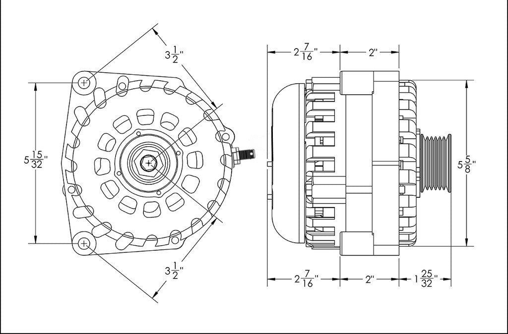 High output 400 Amp Black Billet  Alternator for 14-18 GM Silverado Sierra Suburban Tahoe Escalade