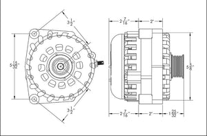 High output 400 Amp Orange Billet  Alternator for 14-18 GM Silverado Sierra Suburban Tahoe Escalade
