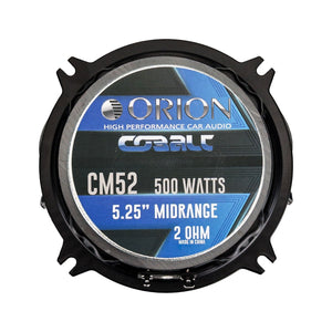 Orion CM52 - 5.25 Inch 2 Ohm Midrange Speaker 125 Watts RMS