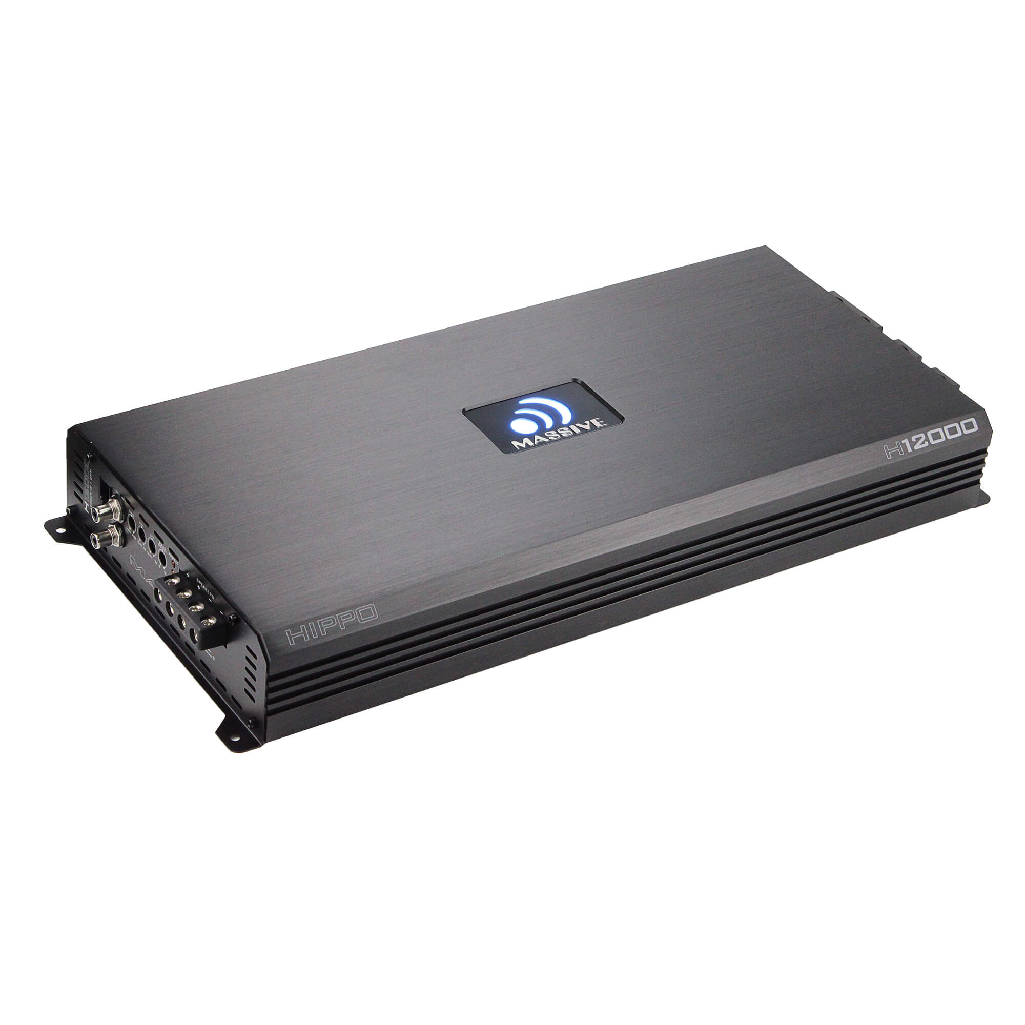 H12000 - 12000 Watt RMS @ 1 Ohm Mono Block Hippo Series Amplifier with Bass Remote