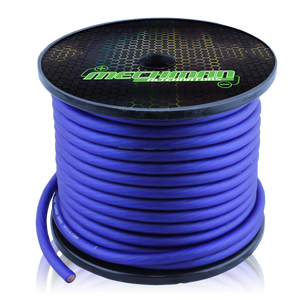 Mechman 8 AWG Blue OFC pure copper power cable - 150ft Spool
