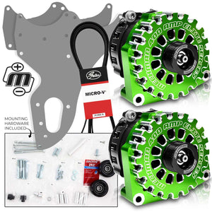 Mechman 800 Amp Green Dual Alternator Kit for 2005 - 2013 GM Trucks