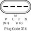 P101-L-1 Voltage boost harness for GM 4 pin regulators for a .5 (half) volt increase for Lithium batteries.
