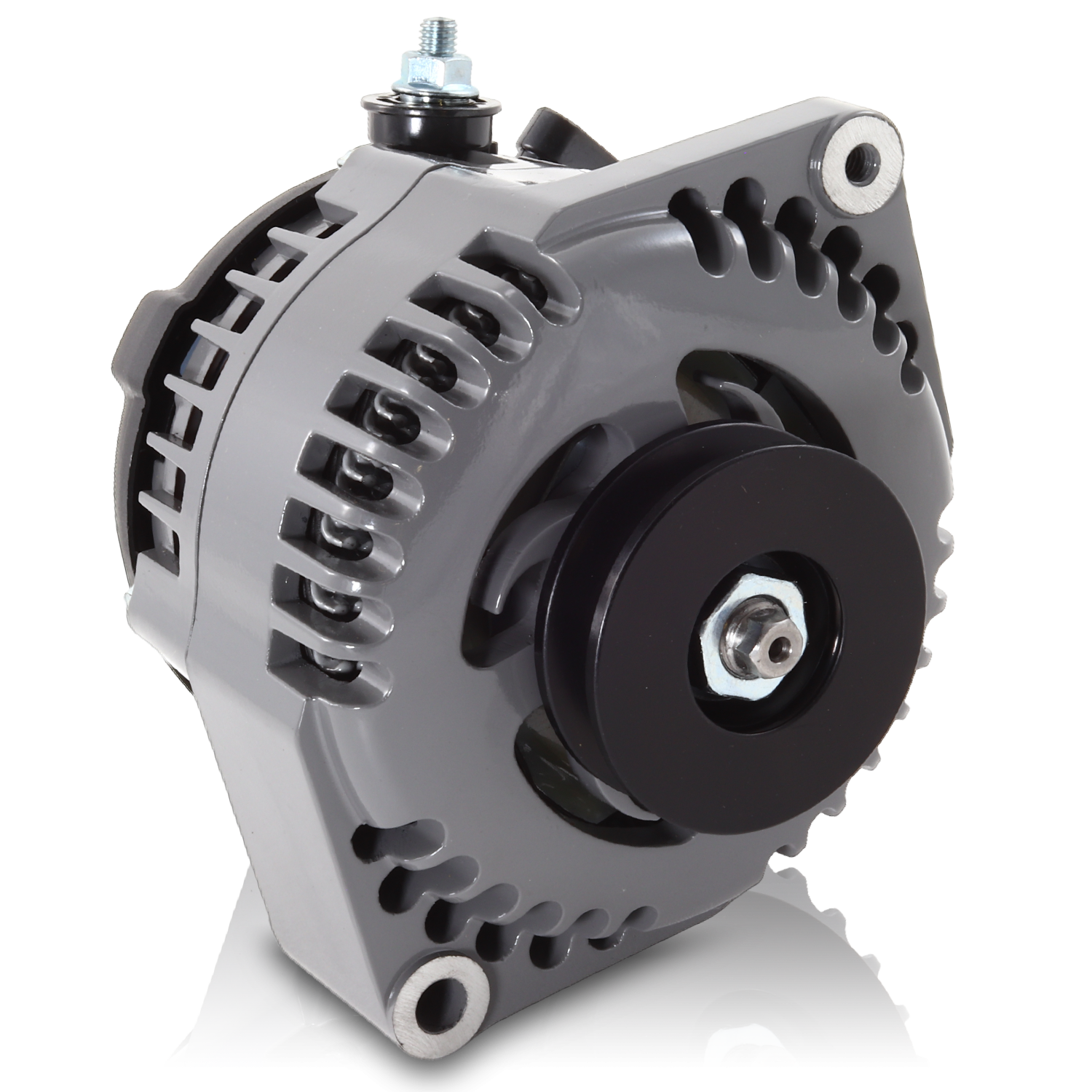REVERSE ROTATION Marine 170-amp high output alternator for Ski / Wake Board Boats with 12SI 6.61 inch bolt pattern - V-Belt Pulley