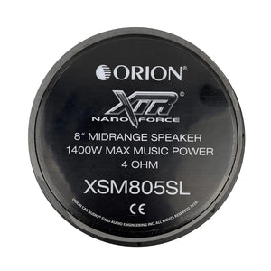Orion XSM805SL - 8 inch 4 Ohm Slim Ultra Efficient Midrange Speaker