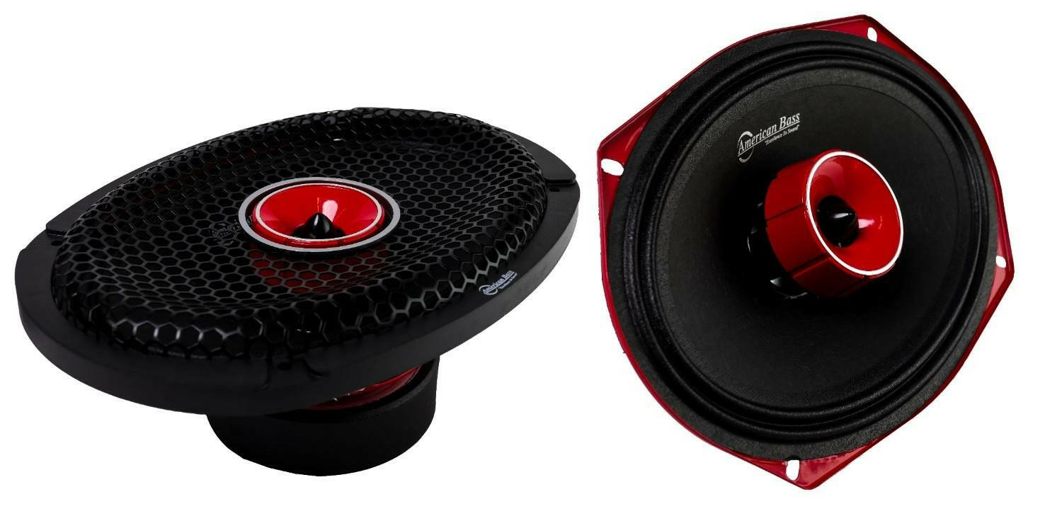 American Bass Godfather 6x9 MR + Horn (Pair)