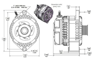 240 amp racing alternator  - Chrome